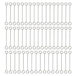 Нержавеющая Сталь Цвет 316 хирургические наглазники из нержавеющей стали, двухсторонние наглазники, цвет нержавеющей стали, 26 датчик, 20x2.5x0.4 мм, отверстие : 1.6 мм