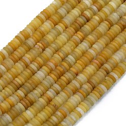 Топаз Нефрит Нити бусин из матового натурального топаза-нефрита, рондель, 6x2 мм, отверстие : 0.7 мм, около 150~160 шт / нитка, 14.57~14.96'' (37~38 см)