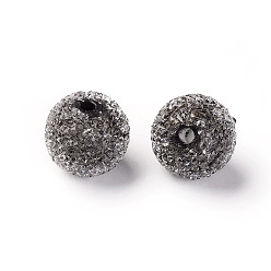 Черный Имитация конфетного стиля смоляные хрустальные стразы бусины, круглые, для ручек с бусинами, брелки, ювелирные изделия и ремесла, чёрные, 15.5 мм, отверстие : 2 мм