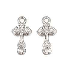 Stainless Steel Color 304 Stainless Steel Connector Charms, Cross Links, Stainless Steel Color, 12x6x3mm, Hole: 1mm