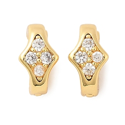Настоящее золото 18K Латунное микропейв, прозрачный кубический цирконий, складные застежки, без кадмия, без никеля и без свинца, звезда, реальный 18 k позолоченный, 10x5.5x8 мм