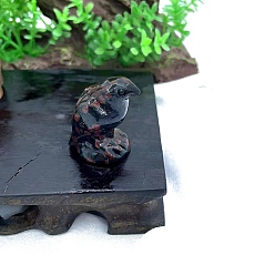 Plum Blossom Jasper Натуральная яшма из сливы цветущая скульптура витрина украшения, для домашнего офисного стола, орел, 30 мм