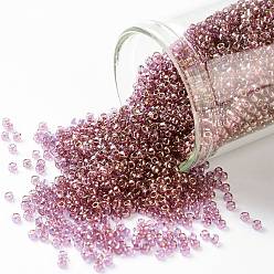 (203) Gold Luster Light Amethyst Круглые бусины toho, японский бисер, (203) золотой блеск светлый аметист, 15/0, 1.5 мм, отверстие : 0.7 мм, Около 3000 шт / 10 г