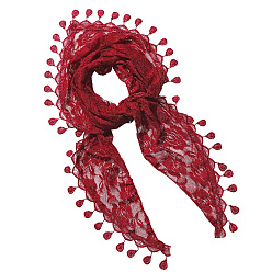 Темно-Красный Повязки на голову из полиэстера для женщин, аксессуары для волос треугольник, темно-красный, 1400~1430x480~530x1 мм