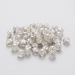 Нержавеющая Сталь Цвет Экологически чистые пластиковые гайки для ушей, спинки для серьги, с 304 фурнитурой из нержавеющей стали, полукруглые / купольные, цвет нержавеющей стали, 5.5x5.5x3.8 мм, отверстие : 1 мм