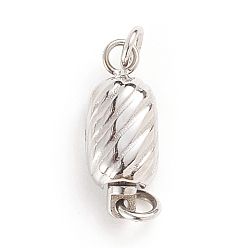 Stainless Steel Color Tarnish Resistant 304 Stainless Steel Box Clasps, Stainless Steel Color, 15x6x5mm, Hole: 2.3mm