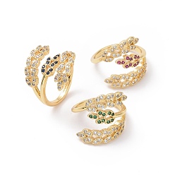 (52) Непрозрачная лаванда Открытая манжета в виде листа кубического циркония, широкое женское кольцо из настоящей позолоченной латуни с покрытием 18k, без кадмия и без свинца, разноцветные, размер США 6 1/4 (16.7 мм)