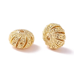 Champagne Gold Латунная полая бусина rondelle со стразами, без кадмия, без никеля и без свинца, шампанское золото, пригодный для стразов 1.4 мм, 11.5x7.5 мм, отверстие : 1.6 мм