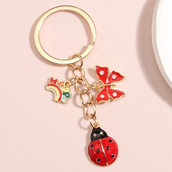 Bowknot Golden Zinc Alloy Keychain, with Enamel, Bowknot, 8cm