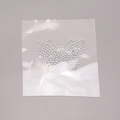 Kristall Glitzer Hotfix Strass, Flecken aufbügeln, Abendschuhe Kleidungsstück Dekoration, Schmetterling, Kristall, 49x60x1 mm