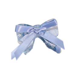 Светлый Стально-синий Заколки для волос в форме когтей из ацетата целлюлозы, аксессуары для волос для женщин и девочек, бантом, светло-стальной синий, 80x50 мм