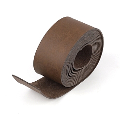 Сиена Плоским пу кожаный шнур, аксессуары для изготовления сумок, цвет охры, 50 мм, около 2.19 ярдов (2 м) / рулон