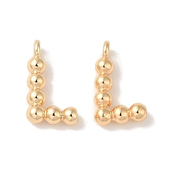 Настоящее золото 18K Латунные подвески, без кадмия, без никеля и без свинца, письмо амулеты, реальный 18 k позолоченный, 11x7x2 мм, отверстие : 1 мм