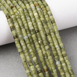 Chinese Jade Натуральные китайские бусины из южного нефрита, диск, Heishi бусы, 3x2~2.5 мм, отверстие : 0.9 мм, около 180~182 шт / нитка, 15.04~15.16'' (38.2~38.5 см)