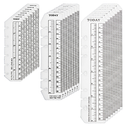 Прозрачный 24шт 3 стили пластиковая закладка линейка, линейка планировщика, маркер страницы для удобства чтения, прозрачные, 134~220x35~45x0.5 мм, 8 шт / стиль