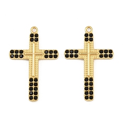 Реактивный Самолет 304 из нержавеющей стали горный хрусталь подвески, религия крест прелести, вакуумное покрытие pvd, реальный 18 k позолоченный, струя, 27.5x17.5x2 мм, отверстие : 1.2 мм