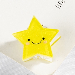 Звезда Акриловые коготь заколки, звезда, 22x26x23 мм