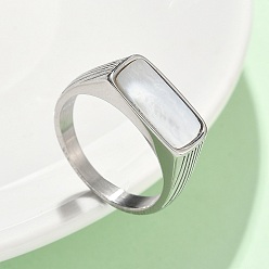 Нержавеющая Сталь Цвет 316l перстни из нержавеющей стали для женщин, прямоугольные, цвет нержавеющей стали, 9 мм, размер США 9 (18.9 мм)