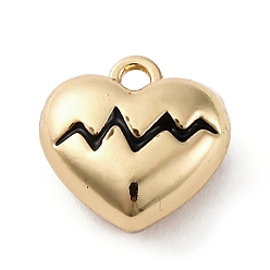 Черный Сплав эмали прелести, шарма сердца, золотые, чёрные, 11.5x11.5x5.5 мм, отверстие : 1.5 мм