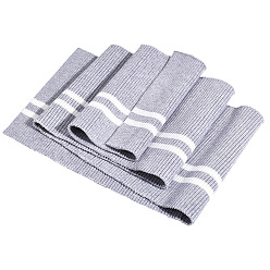 Серый Полиэстеровая резинка для манжет, отделка воротника выреза горловины пояса, серые, 154x2 мм, 1 двор/шт.