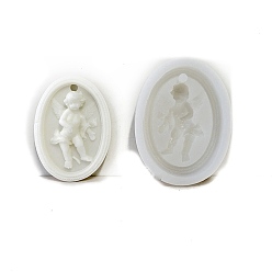 Белый Ангел ароматерапия гипс капающий клей подвесной знак форма помадка украшение для торта мыло силиконовый инструмент для выпечки, белые, 103x78x21 мм