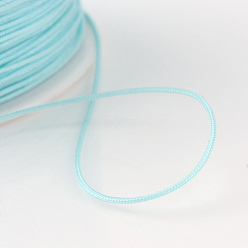 Pale Turquoise Braided Nylon Thread, Chinese Knotting Cord Beading Cord for Beading Jewelry Making, Pale Turquoise, 0.5mm, about 150yards/roll