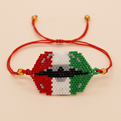 (52) Непрозрачная лаванда Браслеты из стеклянных бус в богемном стиле, плетеные браслеты из бисера для женщин, губа, разноцветные