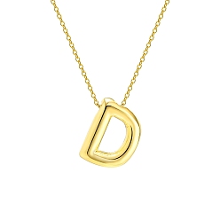 Letter D 304 тросовая цепочка из нержавеющей стали с подвесками в виде букв, Буква D, 17.72 дюйм (45 см)