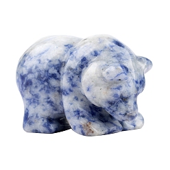 Blue Spot Jasper Natural Blue Spot Jasper Display Decorations, Home Decorations, Elephant, 30x21x40mm