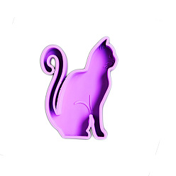 Cat Shape Силиконовая форма своими руками, формы для литья смолы, для уф-смолы, изготовление изделий из эпоксидной смолы, фиолетовые, форма кошки, 130x100x22.5 мм