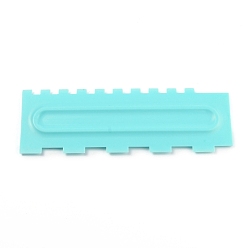 Pale Turquoise Plastic Baking Edge Dough Scraper and Cutter Pastry Spatulas, for Cake Decoration Baking Tools, Rectangle, Pale Turquoise, 217x72x7mm