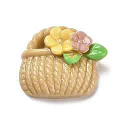 Цветок Непрозрачные кабошоны из смолы, Мультяшные весенние путешествия кабошоны, цветок, 15x18x6 мм