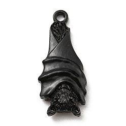 Electrophoresis Black Плакированный сплав подвески, форма летучей мыши, электрофорез черный, 28x12x5 мм, отверстие : 1.8 мм