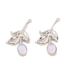 Васильковый Подвески из сплава и смолы, , платина, васильковый, 30x17x5 мм, отверстие : 1.4 мм