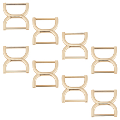 Золотой 8шт. пряжки из сплава, для лямки, обвязочные мешки, аксессуары для одежды, золотые, 35x27x3.9 мм, внутренний диаметр: 12.7x25 мм