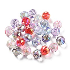 (52) Непрозрачная лаванда Прозрачные акриловые подвески с УФ-покрытием, радужный, граненые, слеза, разноцветные, 14 мм, отверстие : 2 мм