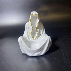 Белый Держатель подставки для дисплея из смолы волшебника для кристалла, подставка для хрустальных сфер, белые, 7.5x7.5x9 см