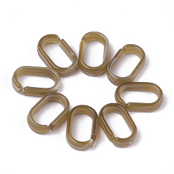 Camello Anillos de enlace de acrílico, conectores de enlace rápido, estilo de imitación de piedras preciosas, para hacer cadenas de cable, oval, camello, 18.5x11.5x5 mm, medida interior: 14x7 mm, sobre 1130 pcs / 500 g