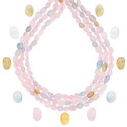 Морганит 3 нити натуральные морганитовые бусины нити, упавший камень, самородки, 5~12x5~7 мм, отверстие : 0.8 мм, около 46~57 шт / нитка, 15.16 дюйм (38.51 см)