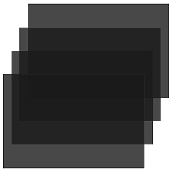 Black 4Pcs PET LCD Polarizer Film Replacement, Rectangle, Black, 300x200x0.3mm
