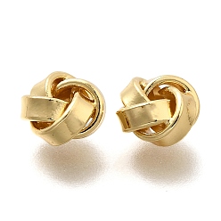 Настоящее золото 18K Латунные бусины, без кадмия и без свинца, долговечный, стойки покрытие, узел, реальный 18 k позолоченный, 8x8x5 мм, отверстие : 1.8 мм