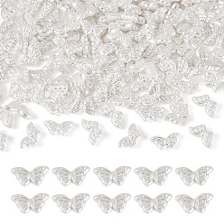 Бабочка 200 шт. бусины из искусственного жемчуга из АБС-пластика, бабочка, 8x15x4.5 мм, отверстие : 1.2 мм