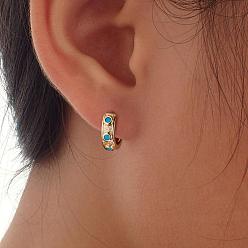 Ring Латунные кубических серьги циркония обруч, золотые, кольцо, 15 мм