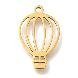 Золотой 201 подвески из нержавеющей стали, подвески на воздушном шаре, золотые, 18x11x1 мм, отверстие : 1.5 мм