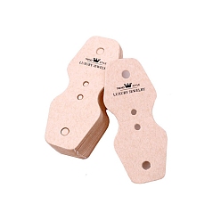 Розовый 100 шт. складные бумажные карточки для демонстрации резинок для волос, туманная роза, 80x35 мм