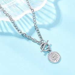 Нержавеющая Сталь Цвет 201 подвеска в виде солнца из нержавеющей стали 304 витая цепочка из нержавеющей стали, ожерелья и цепочки, не тускнеет, цвет нержавеющей стали, 18.50 дюйм (47 см)