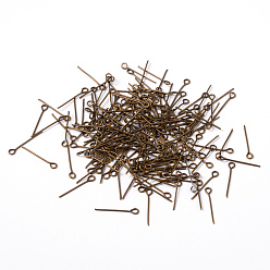 Античная Бронза Латунный штифт, без кадмия и без свинца, античная бронза, Около 2.0 см в длину, толщиной 0.7 мм , Отверстие: около 2 мм, Около 9700 шт / 1000 г