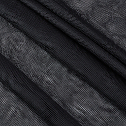Черный Сетчатая ткань из полиэстера, аксессуары, чёрные, 1600 мм, около 5 м / шт