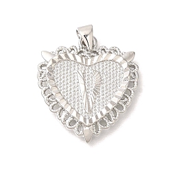 Letter V Стойки обшивки латунные подвески, без кадмия и без свинца, сердце с подвесками в виде буквы az, Буква V, 24x22x3 мм, отверстие : 5x3.5 мм