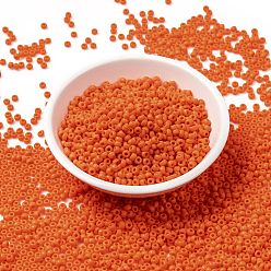 (RR406) Непрозрачный Оранжевый Миюки круглые бусины рокайль, японский бисер, 8/0, (rr 406) непрозрачный апельсин, 8/0, 3 мм, отверстие : 1 мм, Около 19000~20500 шт / фунт